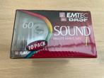 BASF EMTEC cassettebandjes 60 min, Cd's en Dvd's, Cassettebandjes, Overige genres, Ophalen of Verzenden, Origineel, Nieuw in verpakking