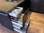 Moderne mat zwarte hoekkeuken -GEDEMONTEERD, Huis en Inrichting, Keuken | Complete keukens, Zwart, Hoekkeuken, Ophalen of Verzenden