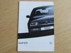 Folder Volkswagen Golf GTI, VW Golf GTI 16V 1993, 1994, Boeken, Volkswagen, Ophalen of Verzenden, Zo goed als nieuw, Volkswagen
