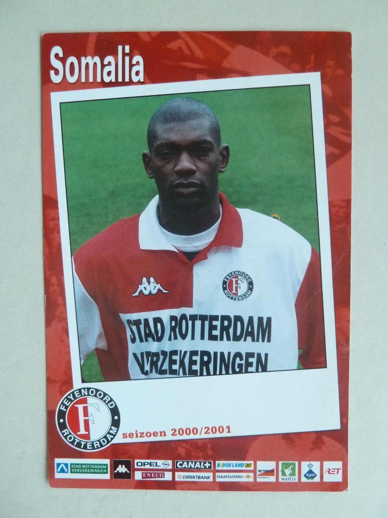 Spelerskaart. Somalia. Feyenoord. 2000/2001, Ophalen of Verzenden, Zo goed als nieuw, Feyenoord, Spelerskaart