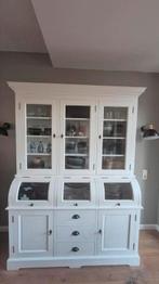 Mooie witte buffetkast met bolglas kleppen, Ophalen, Gebruikt, 200 cm of meer, Geen idee