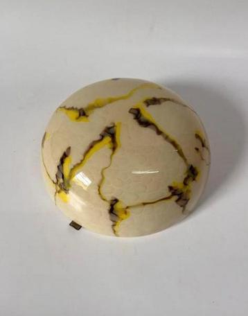 Vintage grote gemarmerde plafondlamp plafonnière Gispen beschikbaar voor biedingen