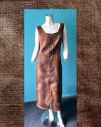 Vintage lange jurk Dirndl-stijl bruin maat M, Kleding | Dames, Jurken, Maat 38/40 (M), Bruin, Verzenden, Vintage