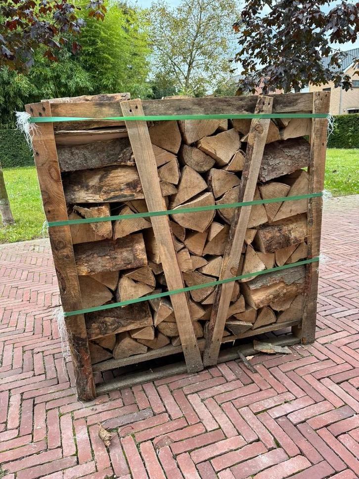 Kachel haard hout mix Eik Beuk Berk levering geen probleem!, Tuin en Terras, Haardhout, Blokken, Overige houtsoorten, Minder dan 3 m³
