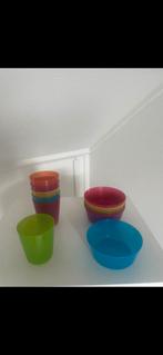 6 plastic bekers en 6 plastic bakjes van de Ikea, Huis en Inrichting, Ophalen of Verzenden, Zo goed als nieuw