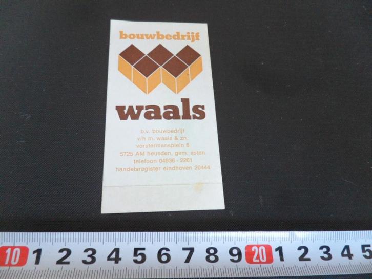 sticker heusden asten bouwbedrijf waals & zn, Verzamelen, Stickers, Zo goed als nieuw, Ophalen
