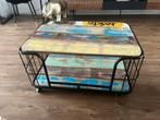 Salontafel met opbergruimte & wieltjes - 90x60x47, Huis en Inrichting, Tafels | Salontafels, Ophalen, Gebruikt, 50 tot 100 cm