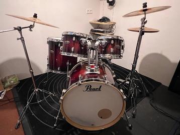 Pearl Decade Maple Standard Red Burst + Istanbul Agop 14/16/ beschikbaar voor biedingen