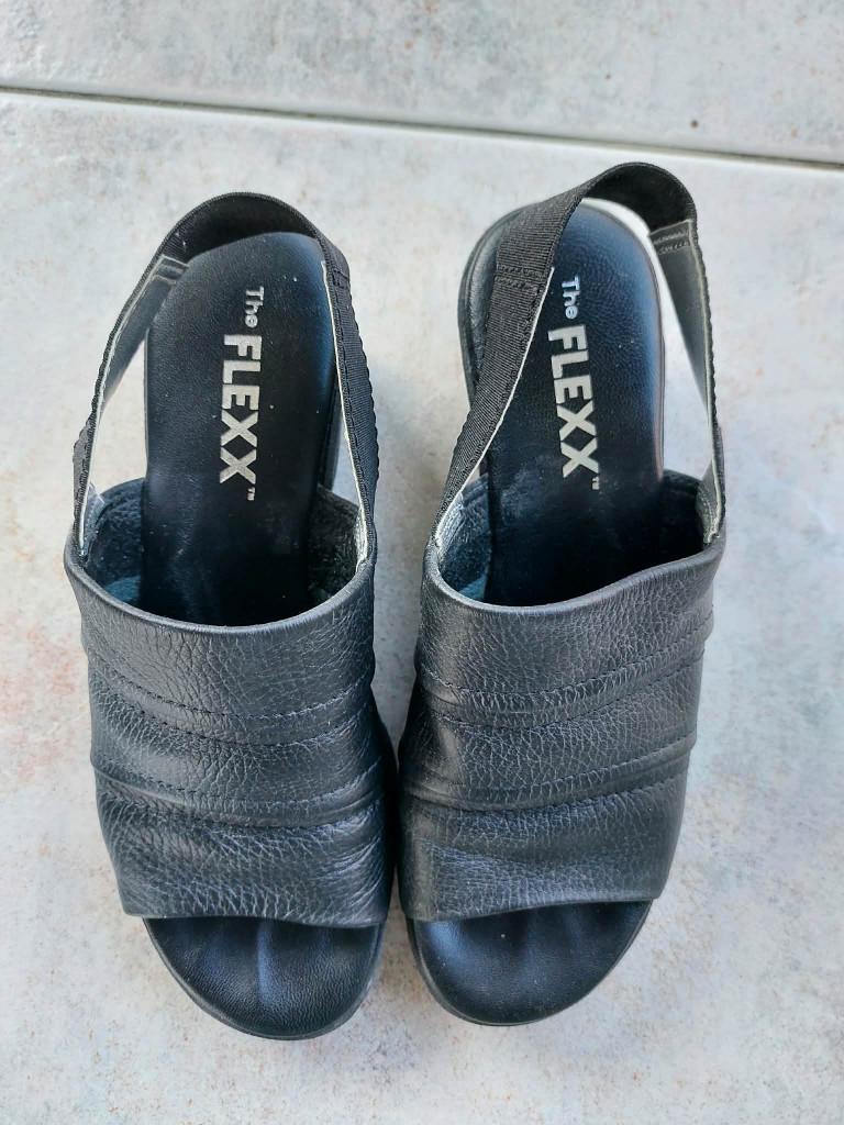 The Flexx zwarte sandalen hoge hak maat 38., Ophalen, The Flexx, Zwart, Sandalen of Muiltjes