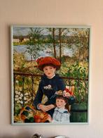 Schilderij "Twee zusjes",oftewel "Op het terras" naar Renoir, Antiek en Kunst, Ophalen