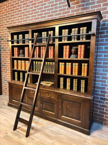 Boekenkast met Ladder eikenhout - afbeelding 16