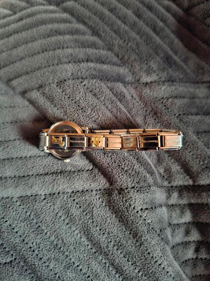 Nomination armbanden met horloge, vintage, Sieraden, Tassen en Uiterlijk, Armbanden, Zo goed als nieuw, Zilver, Overige kleuren