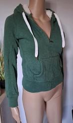 Groene Hoodie met Rits L.O.G.G. Maat XS Vestje met Capuchon, Ophalen, Gedragen, Maat 34 (XS) of kleiner, Groen