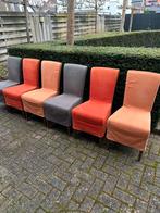 6 Design eetkamerstoelen Crack van Machalke, Huis en Inrichting, Fauteuils, Minder dan 75 cm, Minder dan 50 cm, Gebruikt, Hout