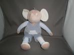 Evora baby collectie olifant en rammel grijs bauw crème 20cm, Ophalen of Verzenden, Nieuw, Olifant