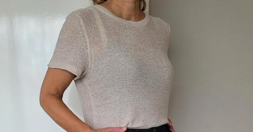 Super mooie top M Zand, Kleding | Dames, Tops, Zo goed als nieuw, Maat 36 (S), Beige, Korte mouw, Ophalen of Verzenden