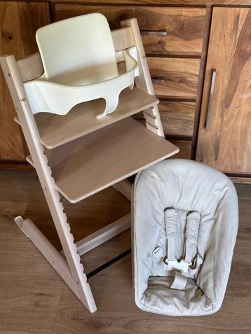 ✨ Stokke Tripp Trapp set met Newborn & Babyset – White Wash beschikbaar voor biedingen