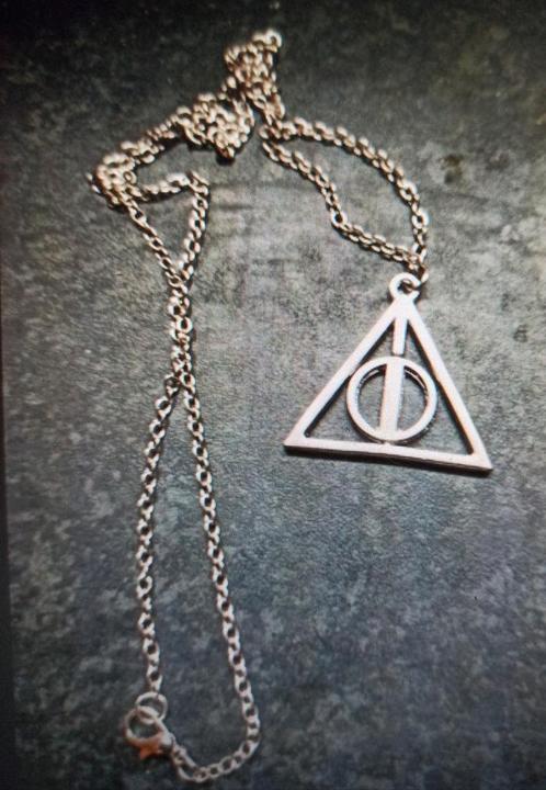Harry Potter ketting met hanger, (3 relieken)., Sieraden, Tassen en Uiterlijk, Kettingen, Nieuw, Zilver, Zilver, Met hanger, Verzenden