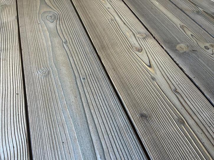 Gebrand en geborstelde vuren planken behandeld 185mm FJORD, Huis en Inrichting, Stoffering | Behang, 75 m² of meer, Ophalen of Verzenden