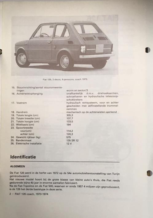 Fiat 126 1973-74. Olyslagers autotechnisch handboek 69 blz., Auto diversen, Handleidingen en Instructieboekjes, Ophalen of Verzenden