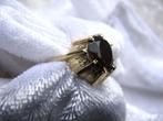 Mooie aparte 14 karaat gouden Ring met rookkwarts - maat 17, Sieraden, Tassen en Uiterlijk, Antieke sieraden, Verzenden, Goud
