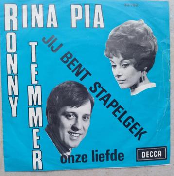 RONNY TEMMER & RINA PIA: "Jij bent stapelgek"/R. TEMMER-SET! beschikbaar voor biedingen