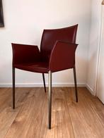 4x eetstoelen Lia van het Italiaanse designmerk Zanotta, Huis en Inrichting, Ophalen, Gebruikt, Bruin, Metaal