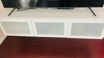 IKEA Besta TV Meubel Wit met Glas - 180cm beschikbaar voor biedingen