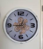 Metalen klok met draaiende radars., Huis en Inrichting, Woonaccessoires | Klokken, Ophalen of Verzenden, Zo goed als nieuw