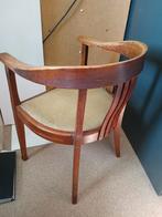 Vintage Houten Stoel met Armleuningen, Antiek en Kunst, Ophalen of Verzenden
