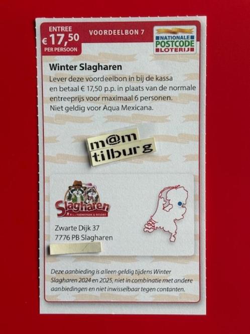 Voordeelbon 7 Winter Slagharen entree €17,50 per persoon, Tickets en Kaartjes, Recreatie | Pretparken en Attractieparken, Drie personen of meer