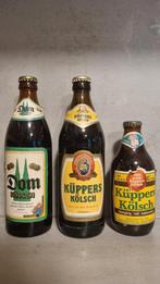 Vintage Kölsch set uit Köln / Keulen – 3 flessen, Verzamelen, Biermerken, Ophalen of Verzenden, Zo goed als nieuw, Glas of Glazen