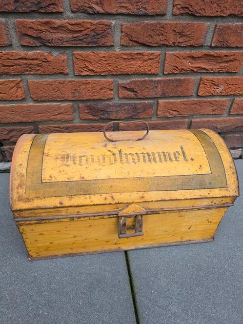 Grote nostalgische 19de eeuwse antieke Broodtrommel €35, Antiek en Kunst, Antiek | Woonaccessoires, Ophalen of Verzenden