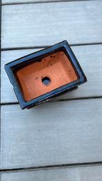 Bonsai bakje met onderschotel, blauw geglazuurd., Ophalen of Verzenden