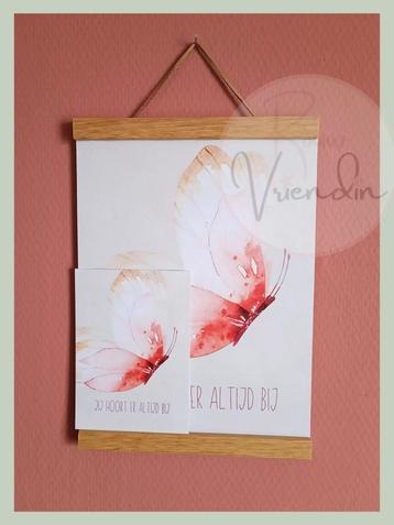 Cadeau set voor bij verlies van een kindje, poster + kaart beschikbaar voor biedingen