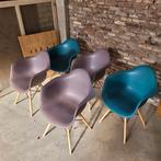5 kuipstoelen eettafelstoelen, Ophalen, Gebruikt, Brocante La Campagne, Overige kleuren