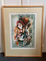 "Clown met Luit". Gouache Pierre Mas., Ophalen