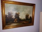 groot barok schilderij uit 1950 mooi boederij landschap, Antiek en Kunst, Kunst | Schilderijen | Klassiek, Ophalen of Verzenden