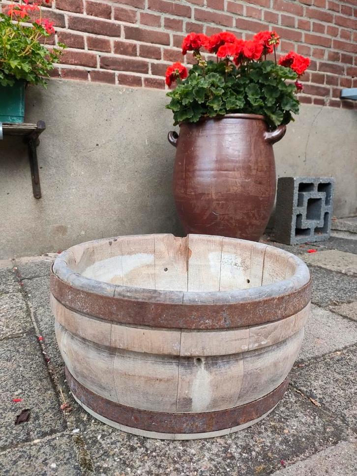 Antiek houten kaasmal, Tuin en Terras, Bloembakken en Plantenbakken, Gebruikt, Hout, Ophalen