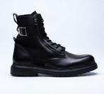 MODIEUZE ZWARTE BOOTS 100 % LEER VAN €250 NAAR €105, Kleding | Heren, Schoenen, Boots, Nieuw, Ophalen of Verzenden, Zwart