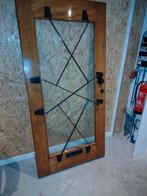 Jaren 30 voordeur teakhout, Ophalen, Gebruikt, Buitendeur, 200 tot 215 cm