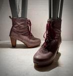 Sanita Danish Clogs enkel laarzen hoge hakken rood paars 40, Kleding | Dames, Schoenen, Ophalen of Verzenden