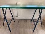 IKEA LINNMON LERBERG groen bureau tafel  12x60 cm, Huis en Inrichting, Bureaus, Zo goed als nieuw, Ophalen