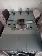 Eettafel spiegelglas, Ophalen of Verzenden, Zo goed als nieuw, Rechthoekig, 50 tot 100 cm