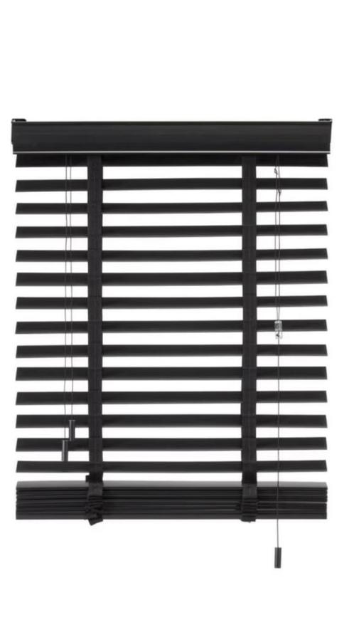Houten lamellen, Huis en Inrichting, Stoffering | Gordijnen en Lamellen, Zo goed als nieuw, 100 tot 150 cm, 50 tot 100 cm, Zwart