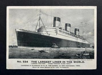 Queen Mary, Ansichtkaart Mayden Voyage beschikbaar voor biedingen