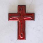 ✅ CRUCIFIX De WERF Utrecht keramiek rode glazuur, Ophalen of Verzenden
