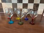 Set van 6 gekleurde wijnglazen, Ophalen, Gebruikt, Bierglas