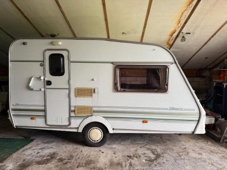 Swift Silhouette 390 bjr 1997. incl voortent, Caravans en Kamperen, Caravans, Bedrijf, tot en met 2, 750 - 1000 kg, Rondzit, Swift