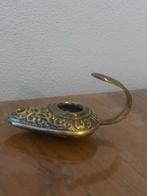 Oude messing olielamp, Ophalen of Verzenden, Brons